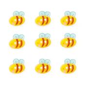 Glossy, 2-hole bee buttons (15mm)