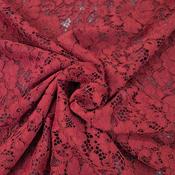 Burgundy red corded lace image