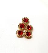 12mm Red Rhine-Stone Claw Cup