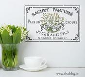 Sachet Parfume Vintage Stencil A4