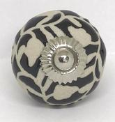 KOH00053 Black Etching Round Knob
