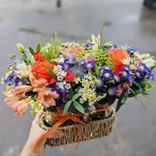 Autumnal Basket of Bottle Blooms