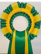Three Tier Rosette with Decorative Tabs