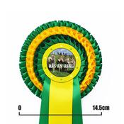 Three Tier Rosette with One PRINTED Tail