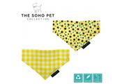 Ancol Sunflower/Yellow Check Patterned Bandana 2 per pk