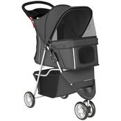 Dog Buggy/Stroller Foldable Black (Weight Up to 10KG) image