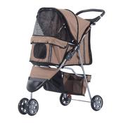 Dog Buggy/Stroller Coffee Brown (Up to 10KG in Weight) image