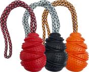 Play'N'Treat Cone &amp; Rope Handle Fetch &amp; Tug Toy Medium (Black) image