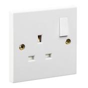 Single Switched Socket Plate With Screw   image