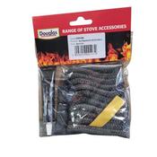 Douglas Stove Rope Black 10mm x 2 Metre &amp; Adhesive