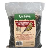 Love Nature 1Kg Bag Of Black Sunflower Bird Seed image
