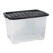 60L Curve Box Clear With Lid  