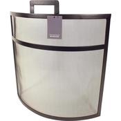 Black Curved Fire Screen with handle  