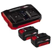 Einhell Power X 2 x 18V 4Ah Batteries &amp; Charger image