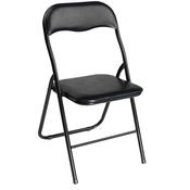 Folding Padded Chair  Black image