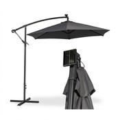 3 Metre Ovehang Solar Led Parasol  Grey image
