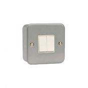 Double Metal Light Switch With Box  