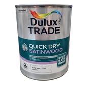 Dulux Quick Dry Satinwood White 1 Litre image