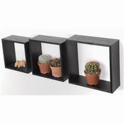 Duraline Triple Cube Shelves Black Oak  