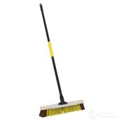 Bulldozer Dual Fill Bass/PET Broom with Metal Scraper 18" image