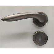 Sonnato Pieta Matt Nickel Privacy Lever on Rose Lockset   image