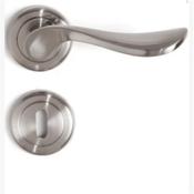 Sonnato Siena Satin Chrome Lever on Rose Lockset  