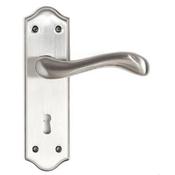 Sonnato 450 Satin Nickle Lever on Back plate Lockset  