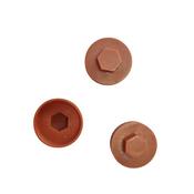 Tex Screw Caps Terracotta Red (pk 100)