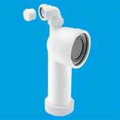 McAlpine 90 deg Bend WC Connector With Universal Vent Boss