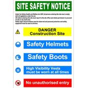 Site Safety Notice Large 810 X 1220mm
