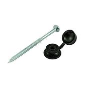 Corrugated Sheet Fixings Black Screw &amp; Cap