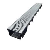 Shallow Drainage Channel With Galvanized Grid