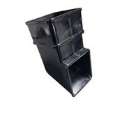 Black 65mm Square Down Pipe Toe