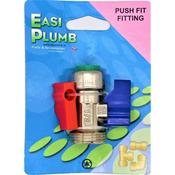 0.5" Push Fit Straight Washing Machine Valve