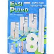 Towel Rail Pipe Cover Kit White  