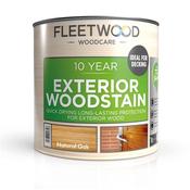 Fleetwood 10 Year Exterior Woodstain Natural Oak 2.5 Litre image