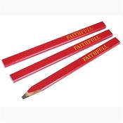 Faithfull Carpenter's Pencils - Red / Medium (Pack 3)   image