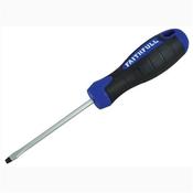 Faithfull Soft Grip Screwdriver Flared Slotted Tip 4 x 75mm 