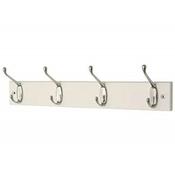Harcourt 4 Coat Hooks  White &amp; Chrome Hook