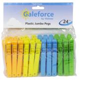 24 Plastic Clothes Pegs image