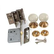 Portroe Key Set Antique Brass Lockset