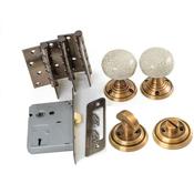 Portroe Set Antique Brass Bathroom Set image