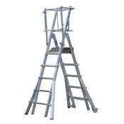 Aluminium Adjustable Height Podium Ladder 1.88 To 2.95m