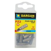 Dargan 25mm Pozi No. 2 Screwdriver Bits Pack Of 10