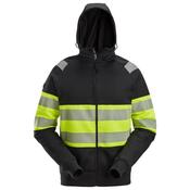 Snickers 2838 High-Vis Class 1 Full Zip Hoodie Black/Yellow Small image