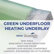 Guardian Green Perforated Underfloor Heating Underlay 2mm x 1m x 10M Roll image