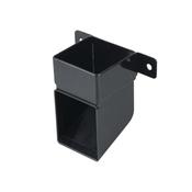 Wavin SquareLine 61mm Pipe Shoe &amp; Bracket Black  