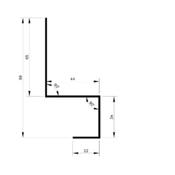 Grey Drip Rail Flashing  3 Mtr image