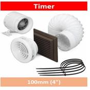Timer Ceiling Shower Fan Kit 100mm  