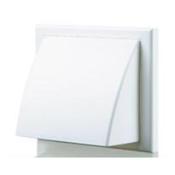 Wall Vent White Cowled Flapped 100mm  